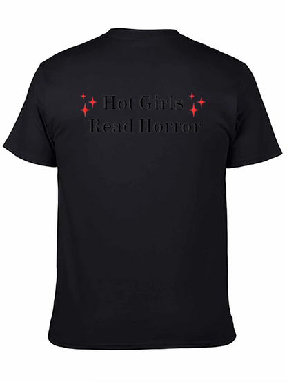 Hot Girls Read Horror Black Tee