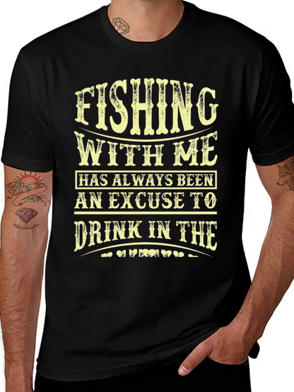 Fishing & Drinking T-Shirt: Excuse To Drink Design