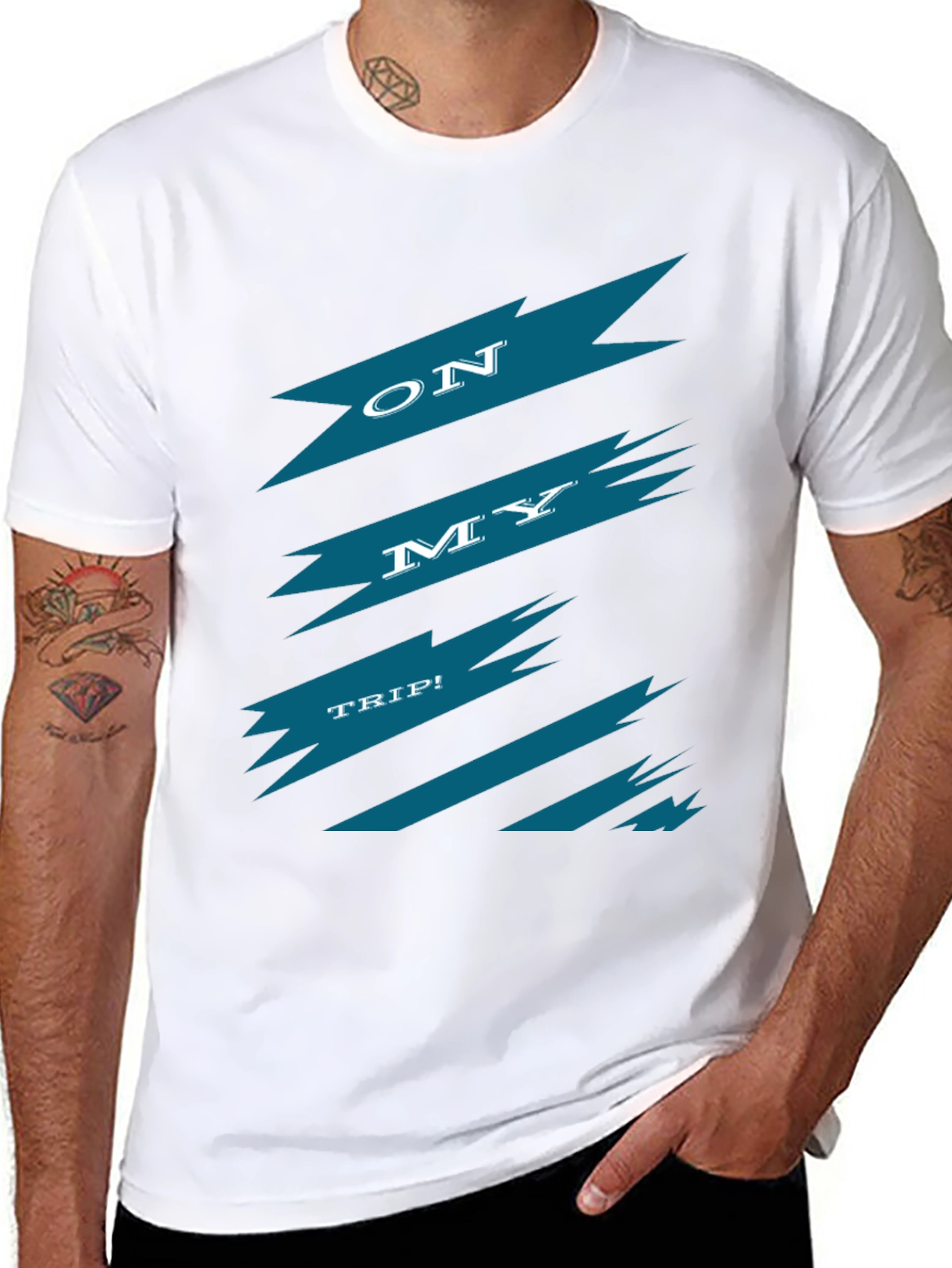 On My Trip Graphic Tee - Black