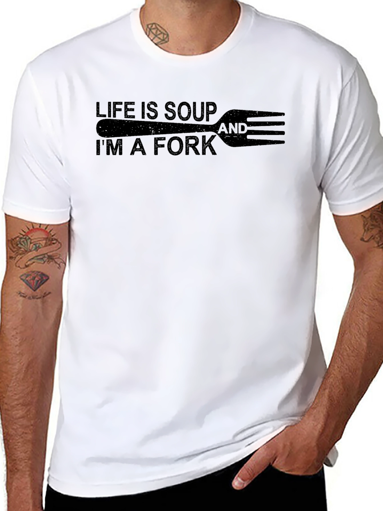 Life is Soup Im a Fork Graphic Tee