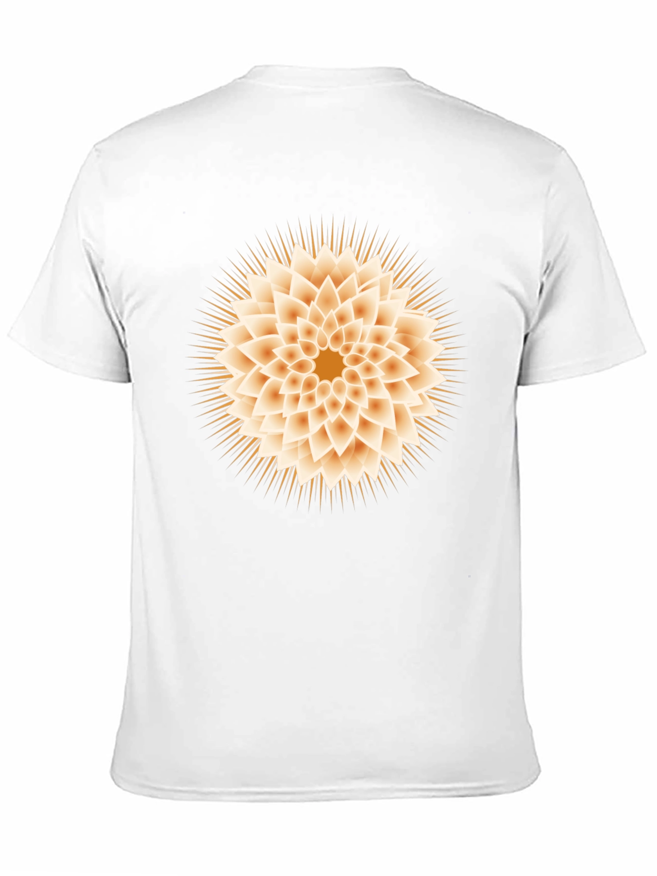 Geometric Flower Graphic Tee - Black