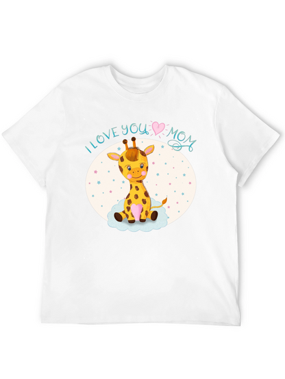 I Love You Mom Giraffe T-Shirt