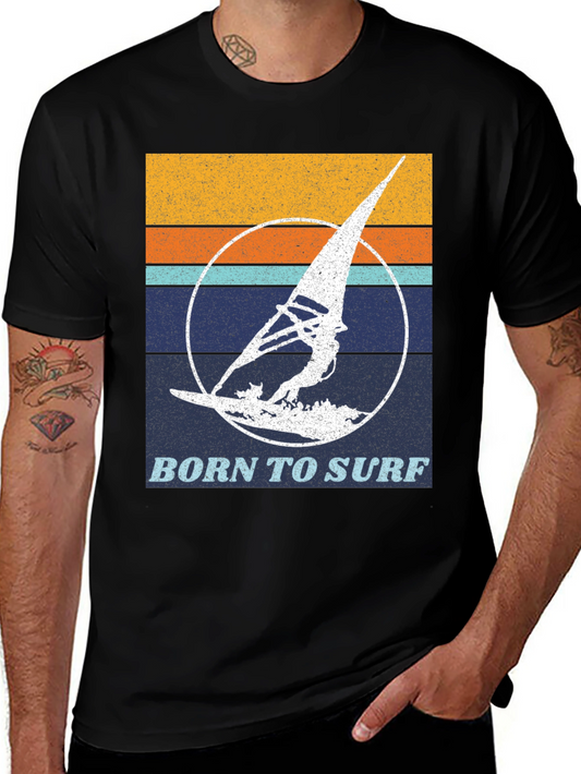 Retro Surfing T-Shirt - Born to Surf