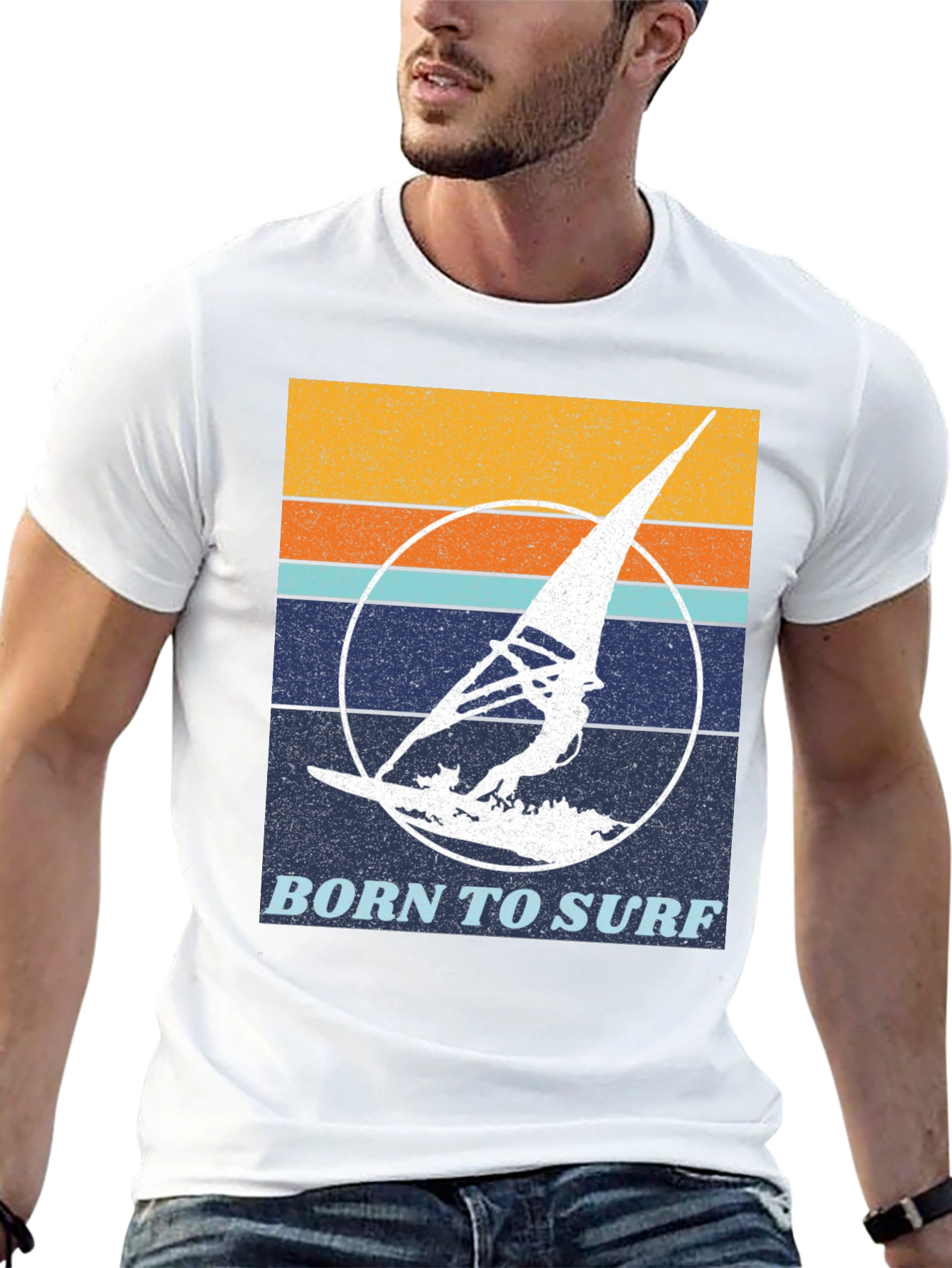 Retro Surfing T-Shirt - Born to Surf