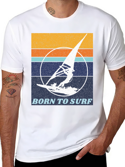 Retro Surfing T-Shirt - Born to Surf