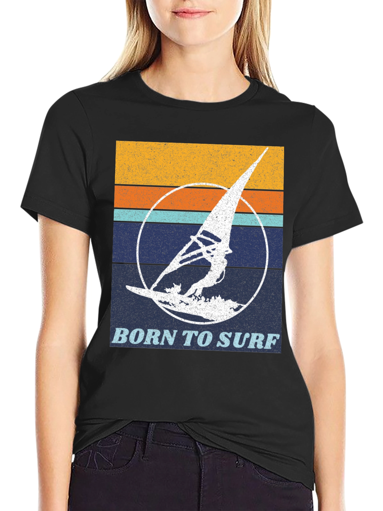 Retro Surfing T-Shirt - Born to Surf