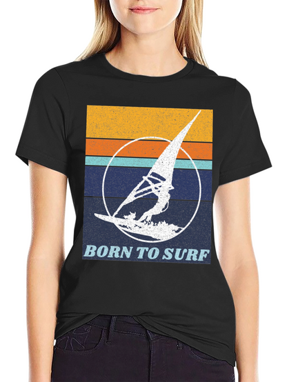 Retro Surfing T-Shirt - Born to Surf