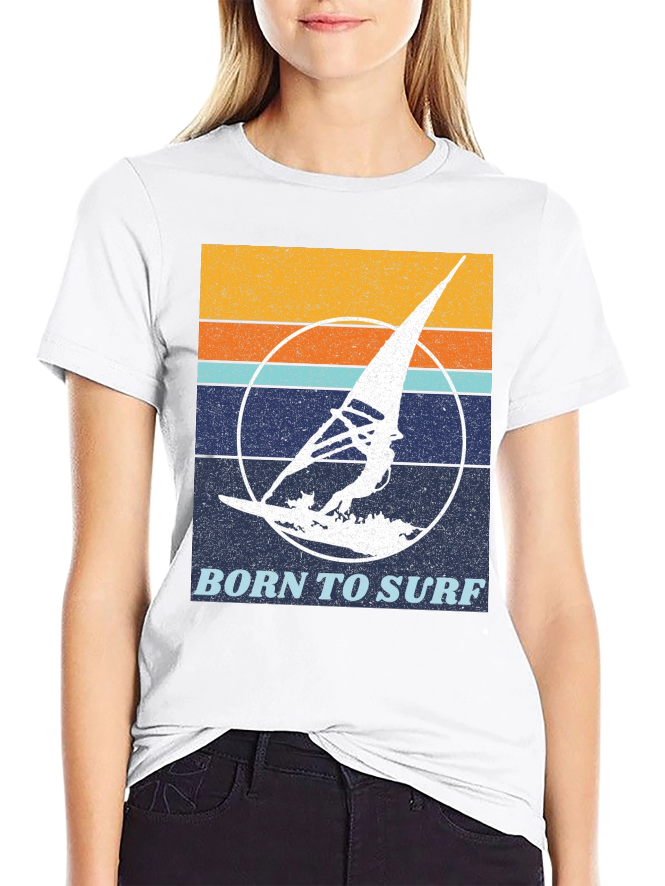 Retro Surfing T-Shirt - Born to Surf