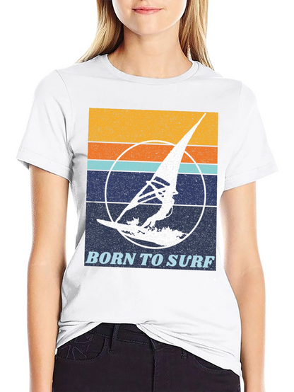 Retro Surfing T-Shirt - Born to Surf