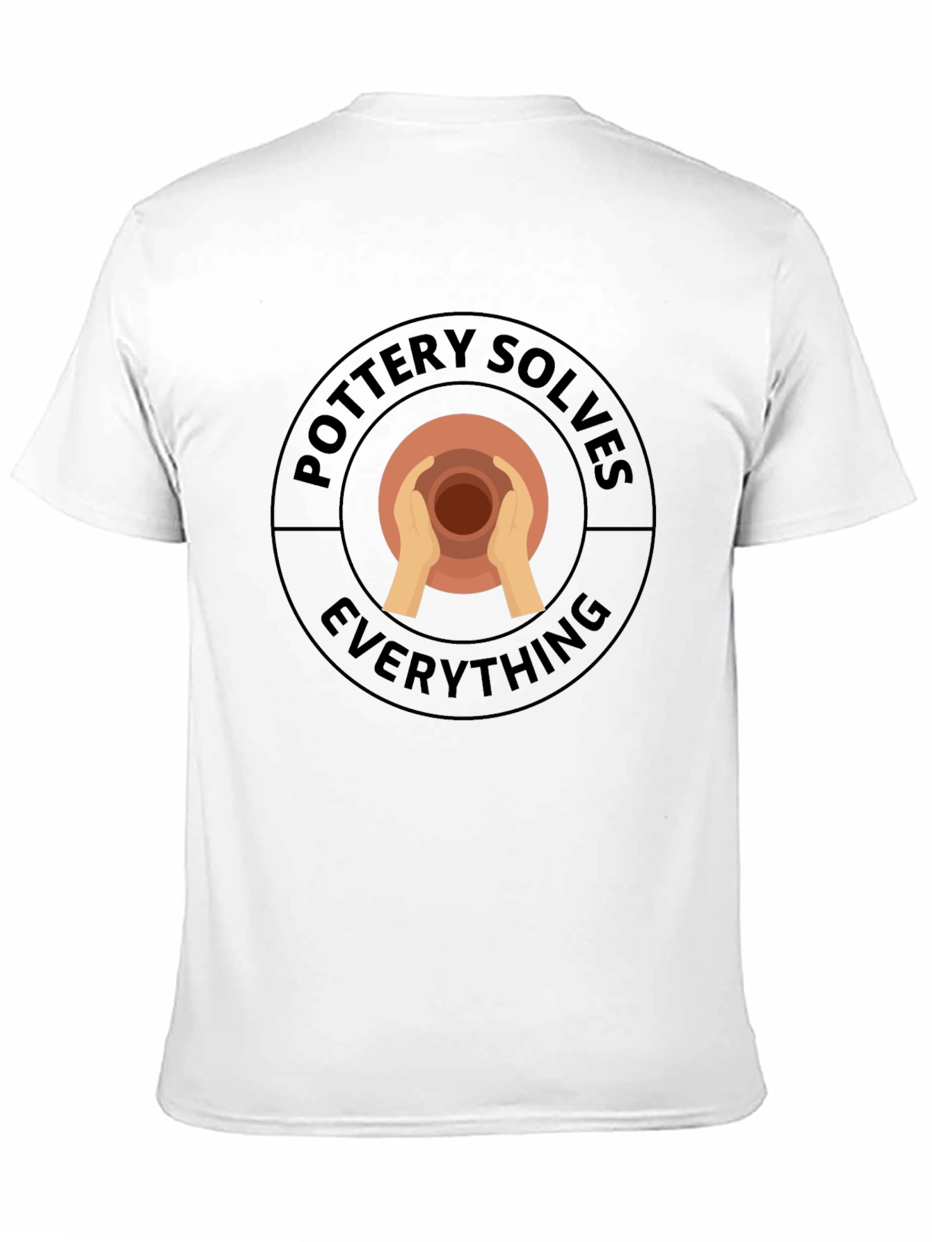 Pottery Solves Everything Black Graphic T-Shirt