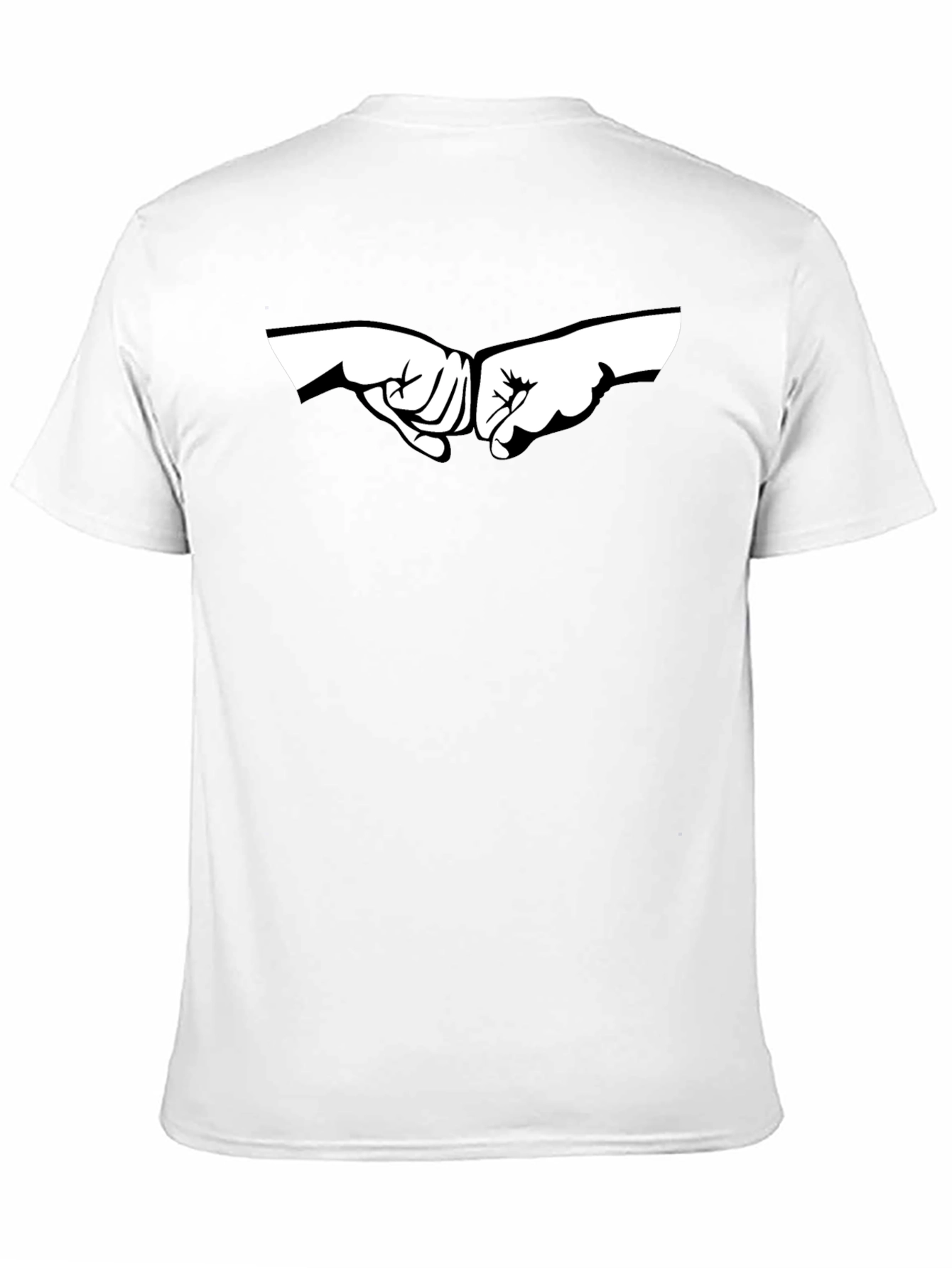 Fist Bump Graphic Tee - Stylish Black T-Shirt