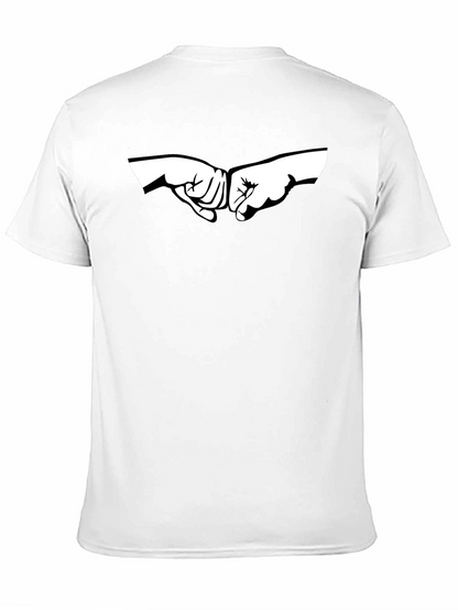Fist Bump Graphic Tee - Stylish Black T-Shirt