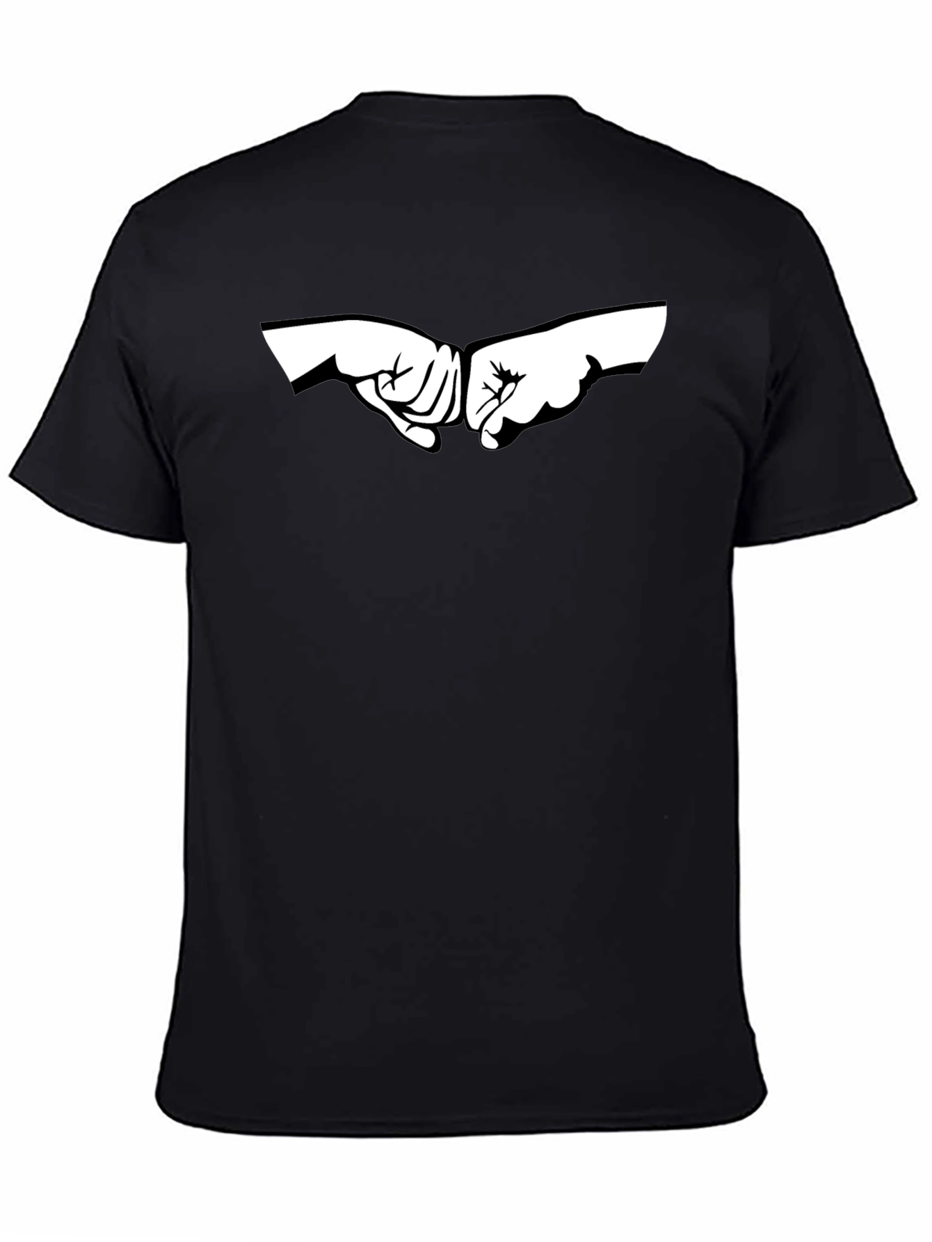 Fist Bump Graphic Tee - Stylish Black T-Shirt