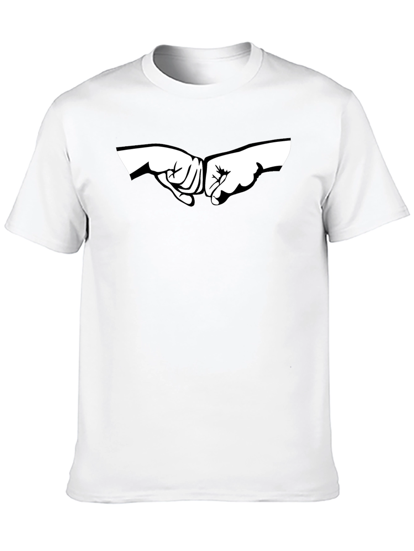 Fist Bump Graphic Tee - Stylish Black T-Shirt
