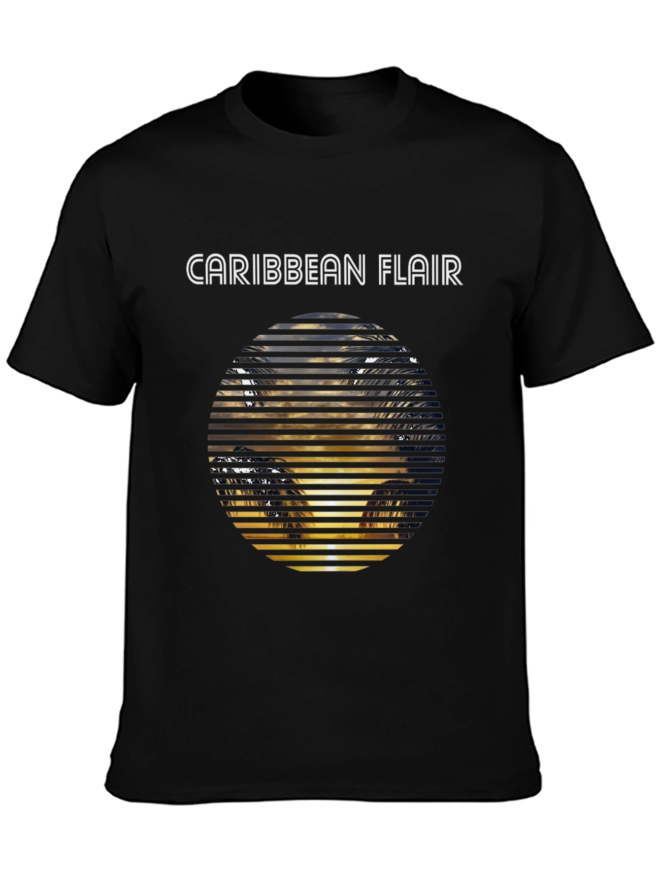Caribbean Flair Graphic Tee - Black