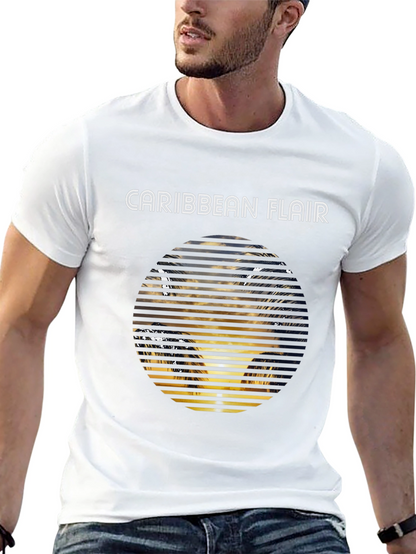 Caribbean Flair Graphic Tee - Black