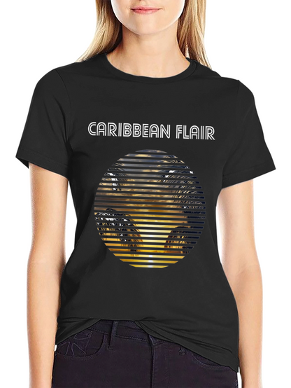 Caribbean Flair Graphic Tee - Black