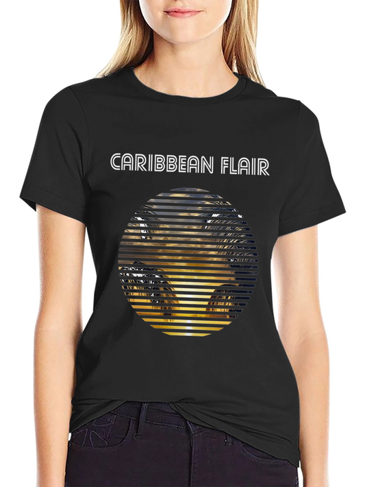 Caribbean Flair Graphic Tee - Black