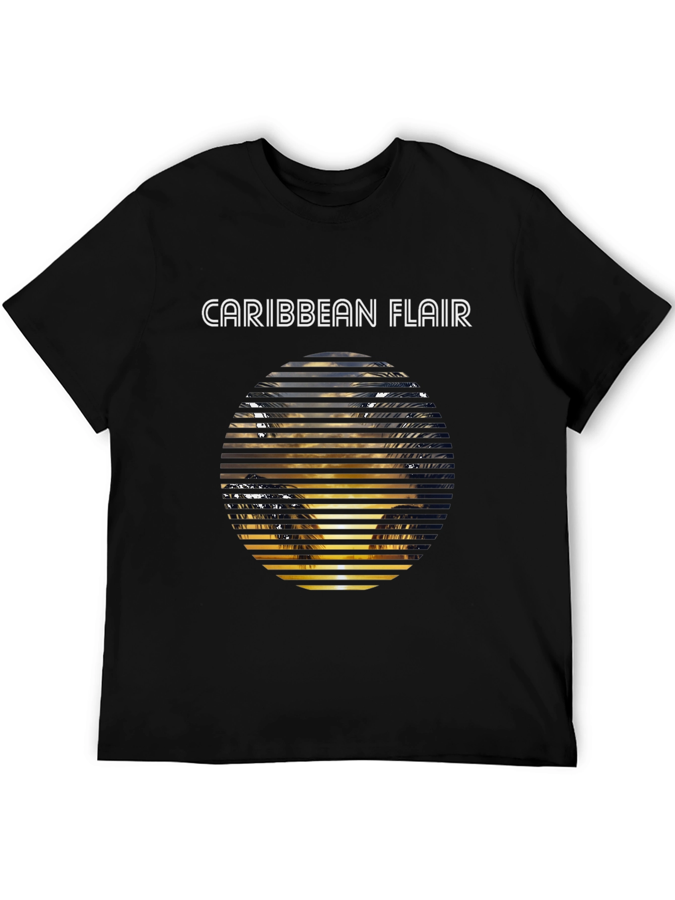 Caribbean Flair Graphic Tee - Black