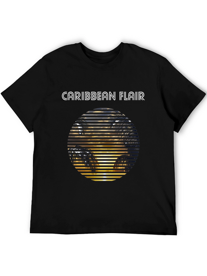 Caribbean Flair Graphic Tee - Black