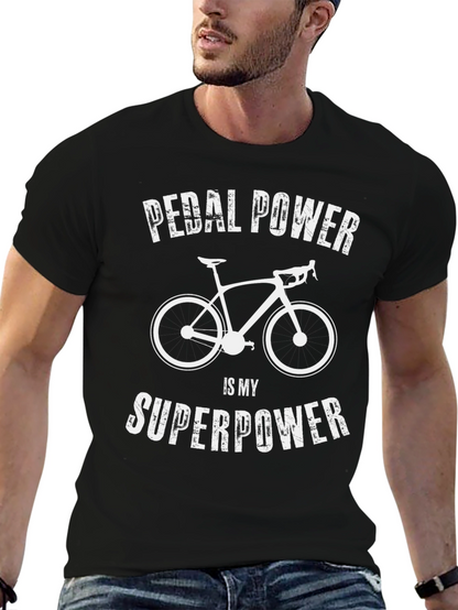 Pedal Power Superpower Cycling T-Shirt