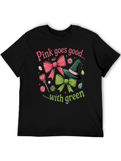 Pink & Green Graphic T-Shirt