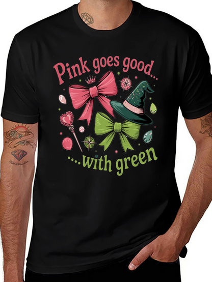 Pink & Green Graphic T-Shirt