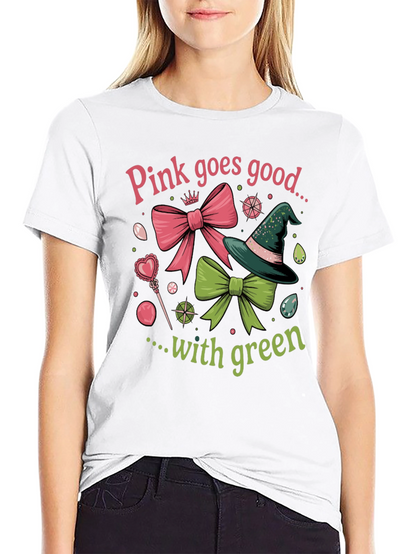 Pink & Green Graphic T-Shirt