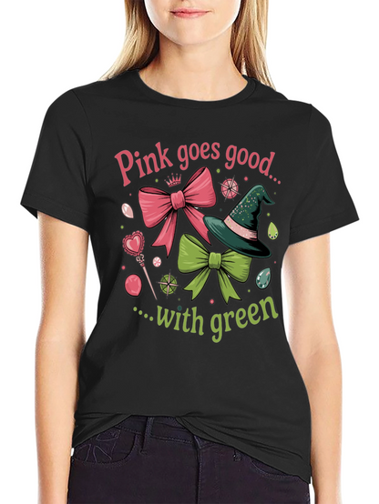 Pink & Green Graphic T-Shirt