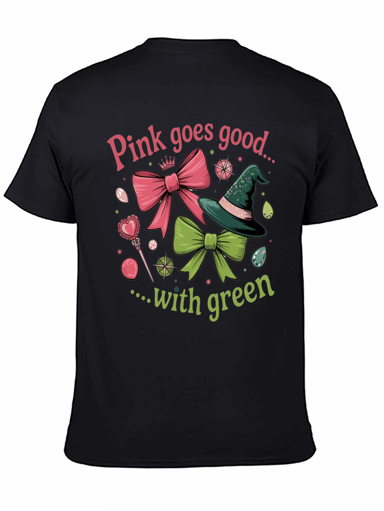 Pink & Green Graphic T-Shirt