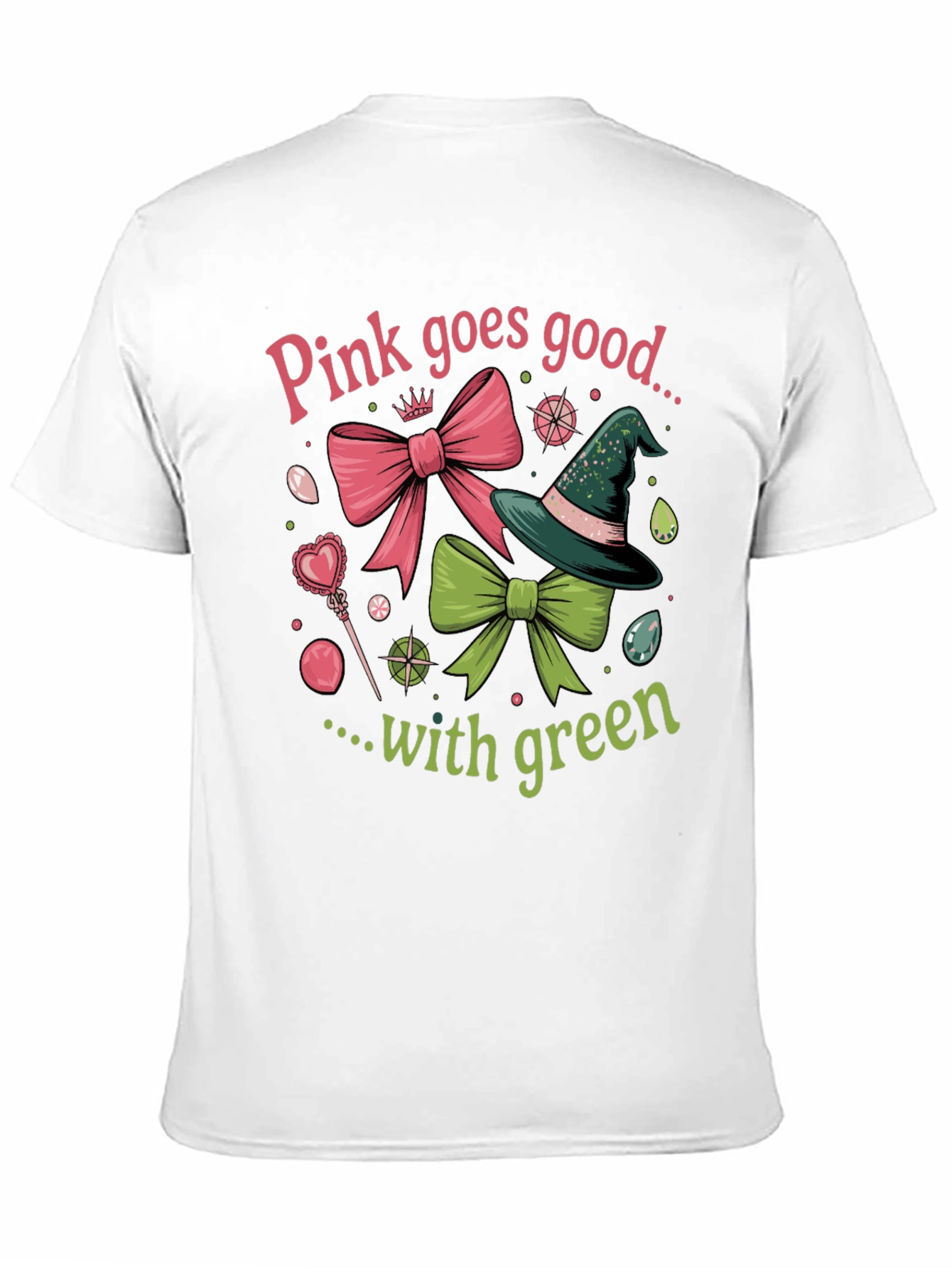 Pink & Green Graphic T-Shirt