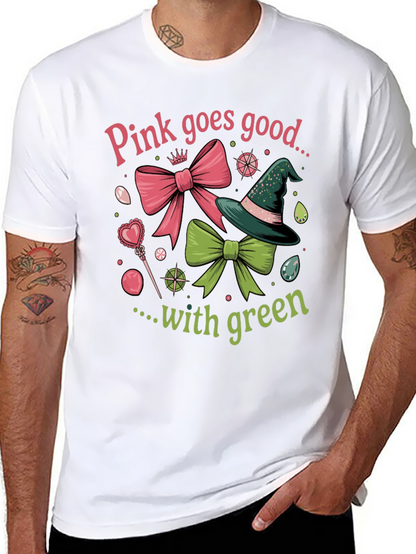 Pink & Green Graphic T-Shirt