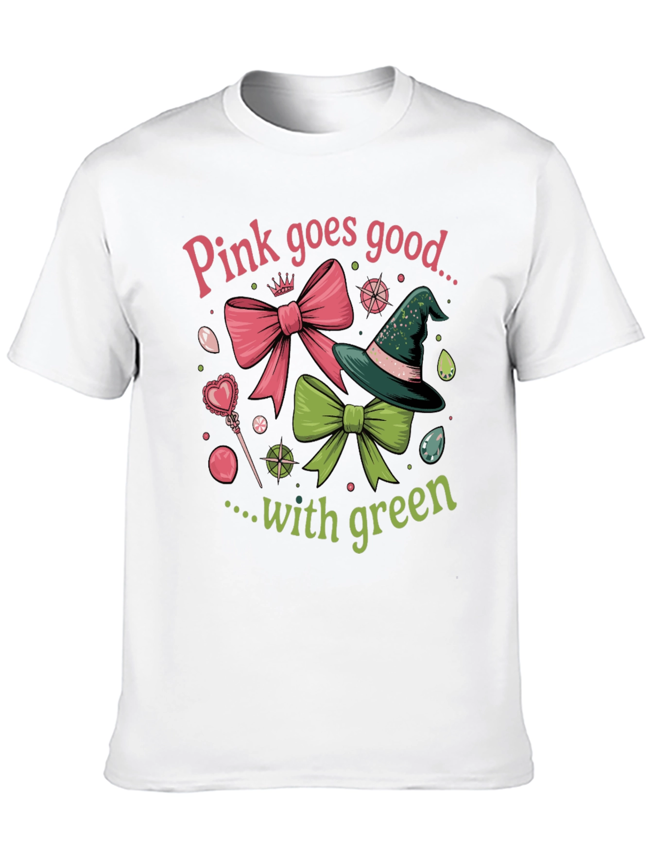 Pink & Green Graphic T-Shirt