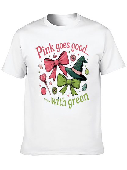 Pink & Green Graphic T-Shirt