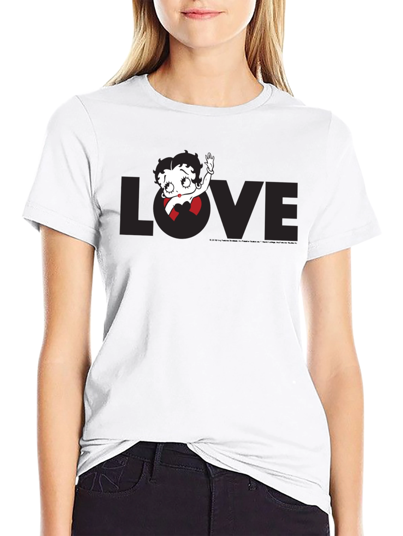 Betty Boop Love Black T-Shirt
