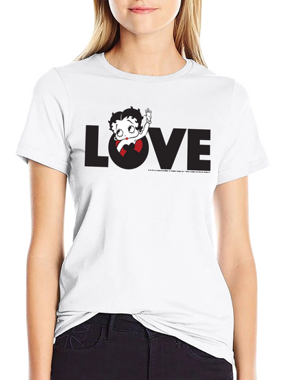 Betty Boop Love Black T-Shirt
