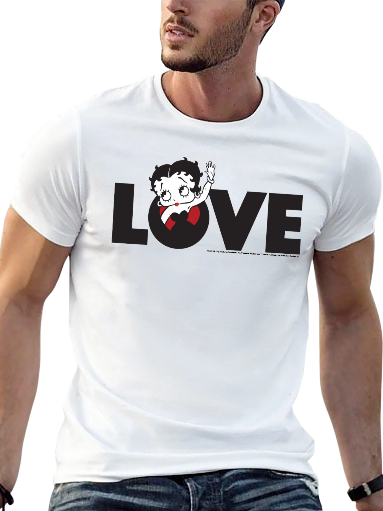 Betty Boop Love Black T-Shirt