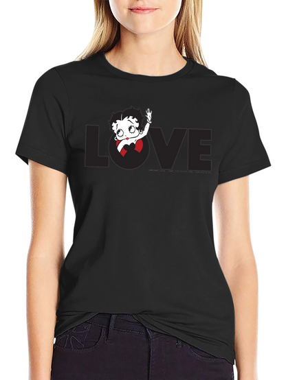 Betty Boop Love Black T-Shirt