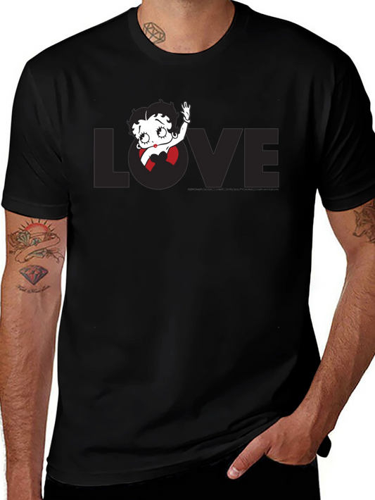 Betty Boop Love Black T-Shirt