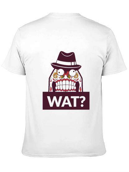 WAT? Sugar Skull Fedora T-Shirt - Mens