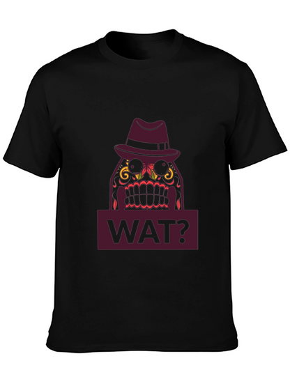 WAT? Sugar Skull Fedora T-Shirt - Mens