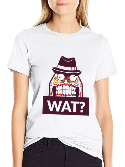 WAT? Sugar Skull Fedora T-Shirt - Mens