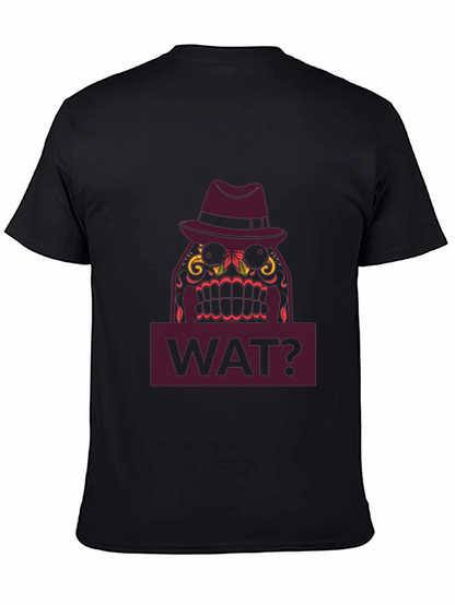WAT? Sugar Skull Fedora T-Shirt - Mens