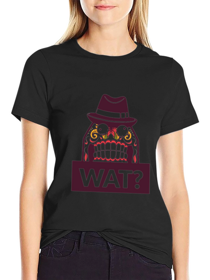 WAT? Sugar Skull Fedora T-Shirt - Mens