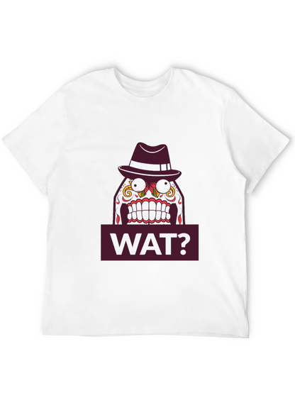 WAT? Sugar Skull Fedora T-Shirt - Mens