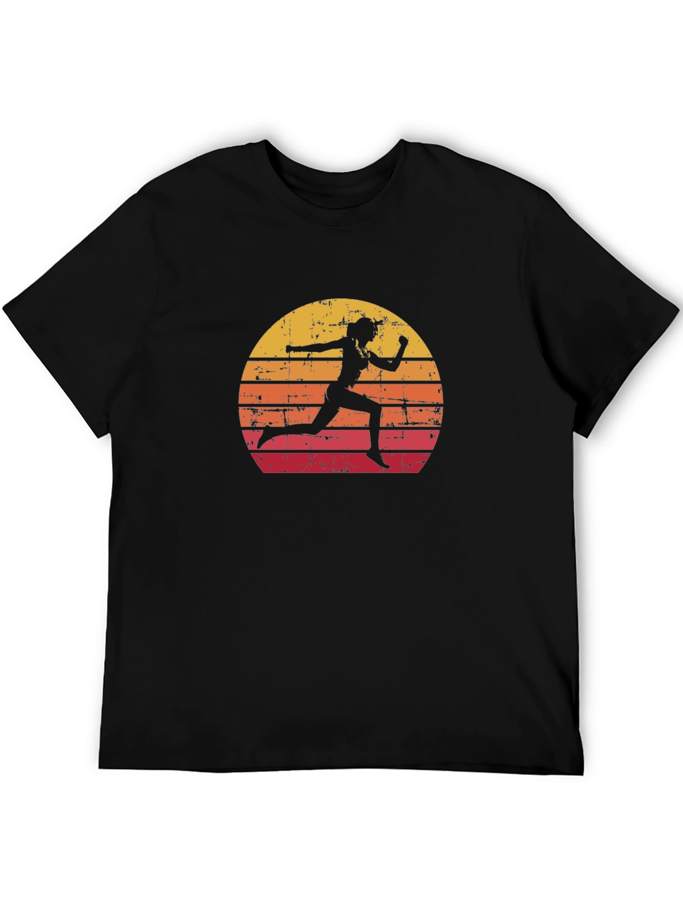 Retro Runner Graphic Tee - Sunset Silhouette