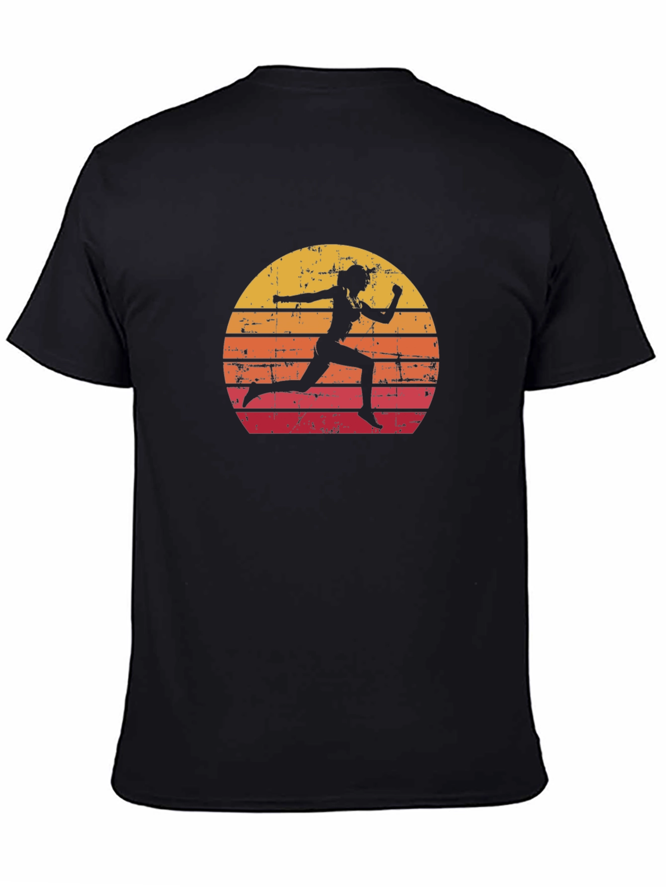 Retro Runner Graphic Tee - Sunset Silhouette