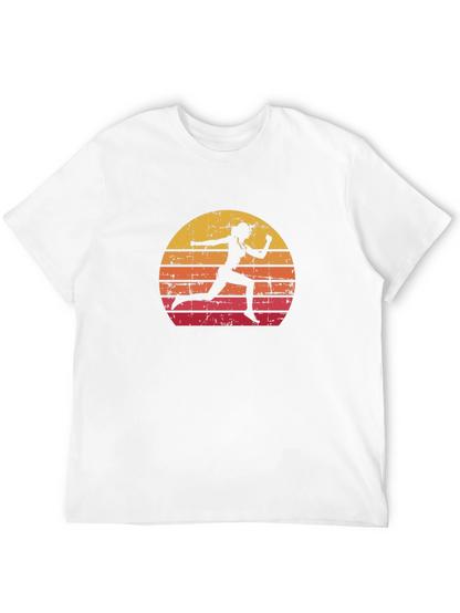 Retro Runner Graphic Tee - Sunset Silhouette