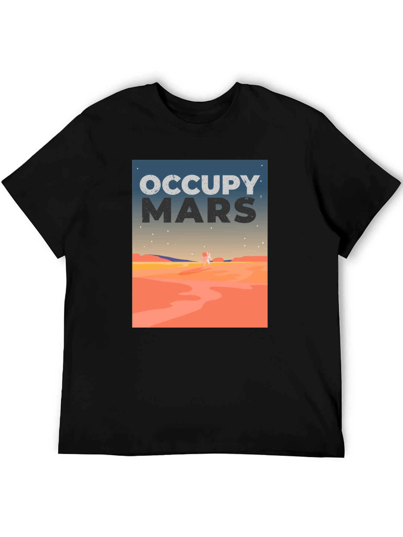 Occupy Mars Graphic Tee - Space Exploration T-Shirt