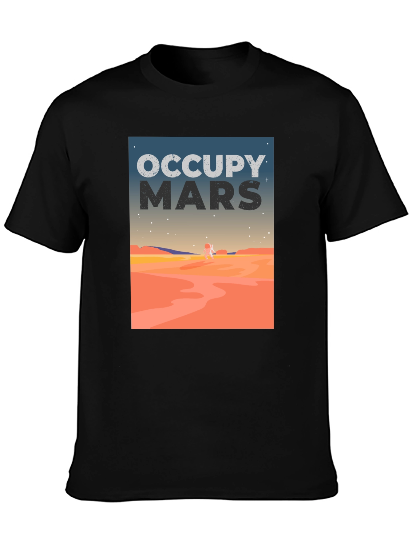 Occupy Mars Graphic Tee - Space Exploration T-Shirt